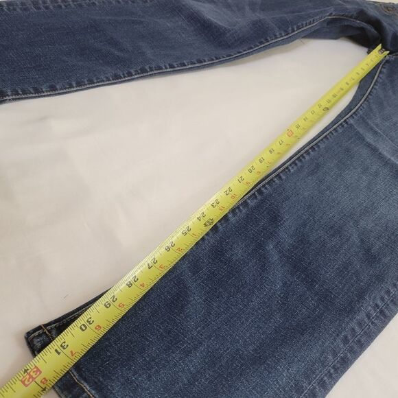 $119 NEW LIVERPOOL Kingston Modern Straight Leg INDIGO Cool Max Jeans 32 NWT - Picture 4 of 11